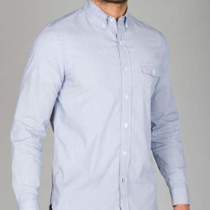 MEN'S LONG SLEEVE DRESS SHIRT Commuter Shirt, M